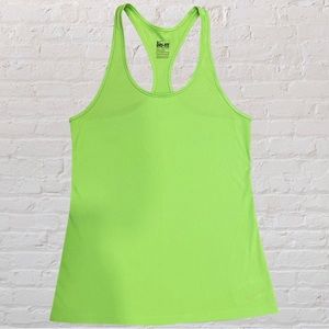 Nike dri-fit slim fit racer back tank. Size: SMALL. Neon green.